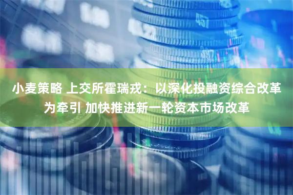 小麦策略 上交所霍瑞戎：以深化投融资综合改革为牵引 加快推进新一轮资本市场改革