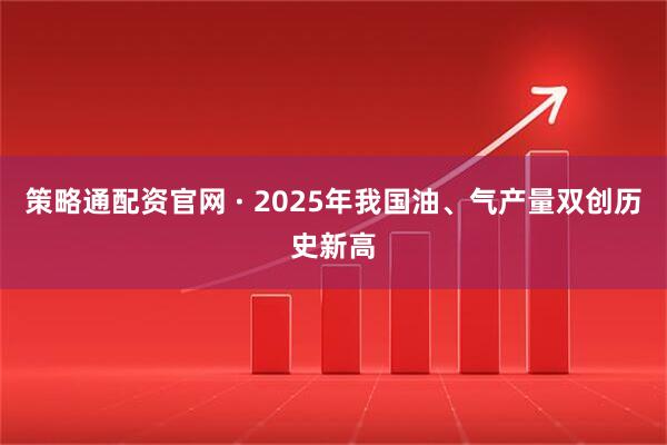 策略通配资官网 · 2025年我国油、气产量双创历史新高